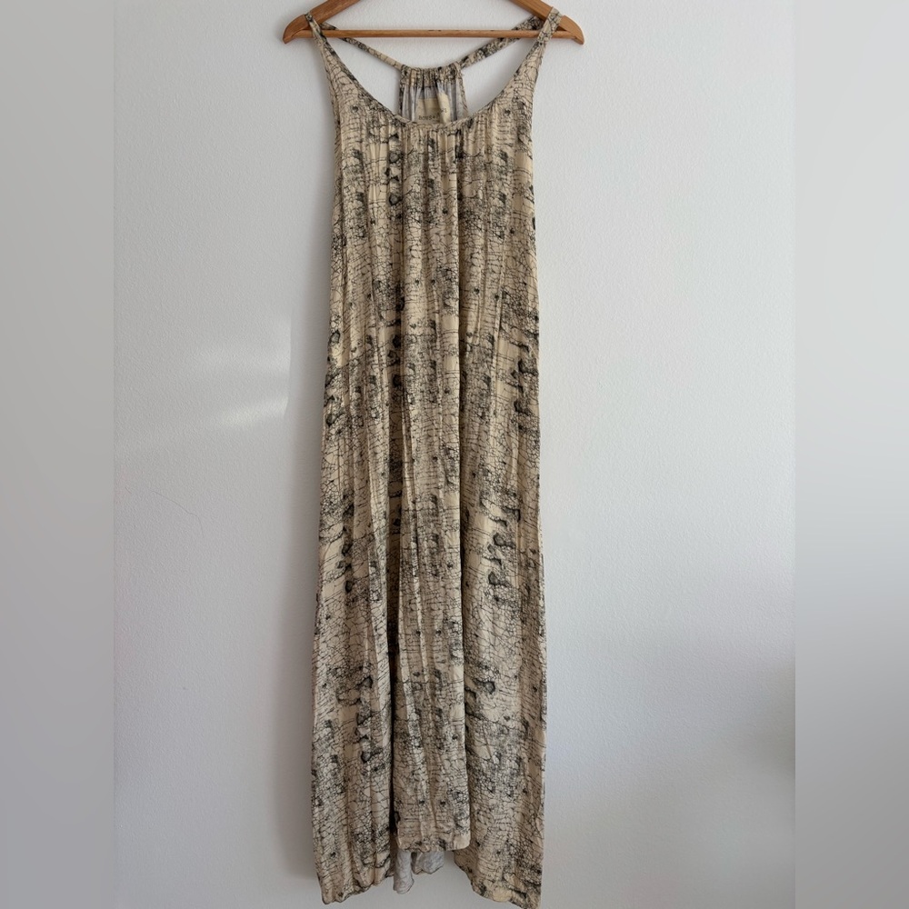 Boys + Arrows Tan and Black Patterned Maxi Dress